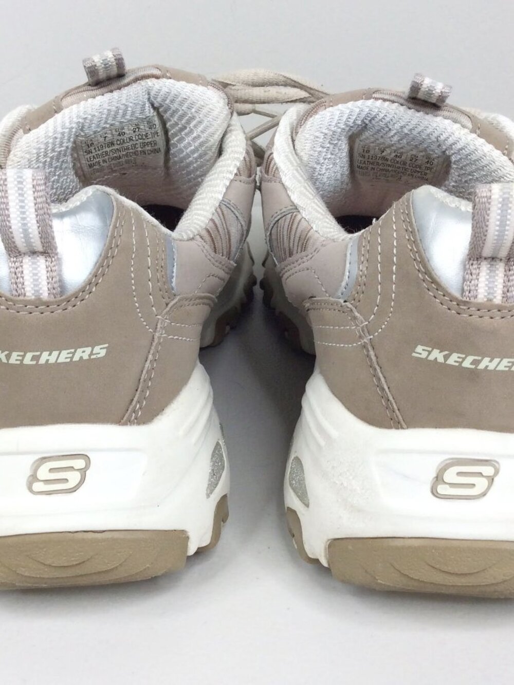 Skechers D'Lites Sneaker Shoes Women's Size 10 Taupe 11978W - Picture 8 of 11